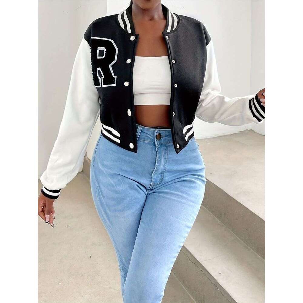 Women's Clothing New Casual Fashion All Match Baseball Jacket