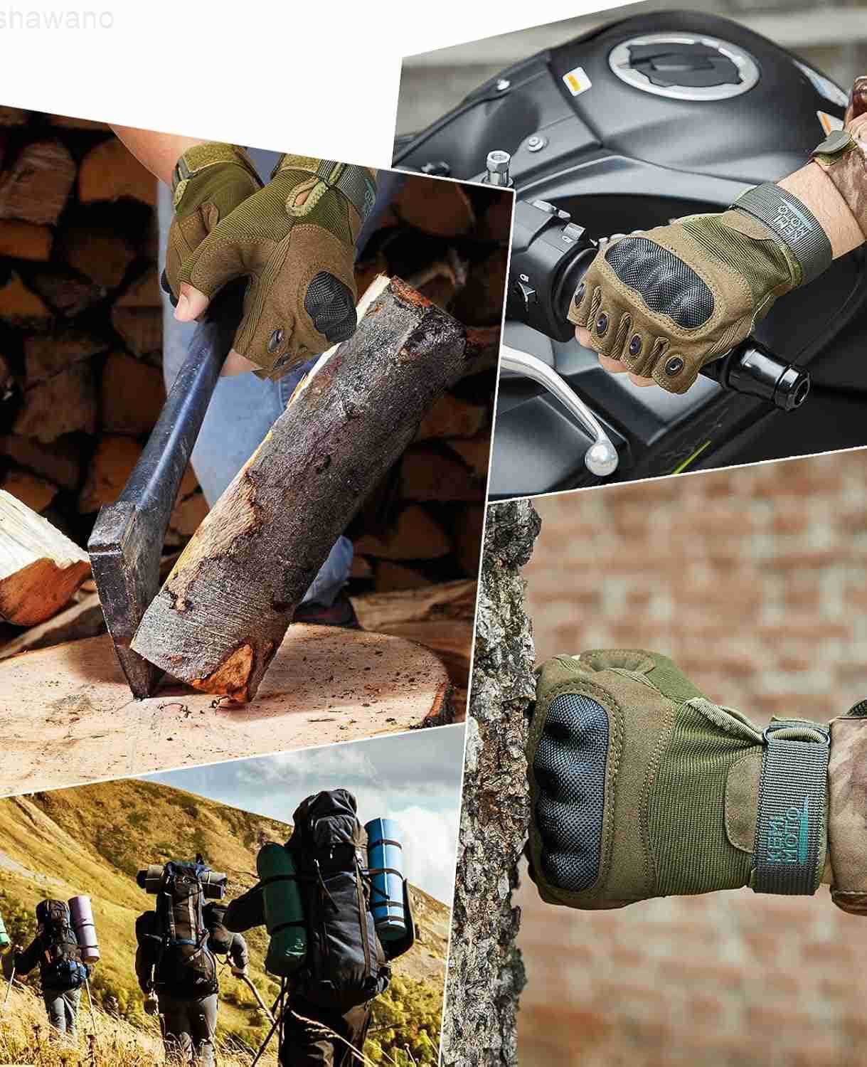 Fingerless Tactical Gloves for Men Motorcycle Gloves for Outdoor Work Sports Fingerless Cycling Gloves for Hunting Hiking CampingW250911