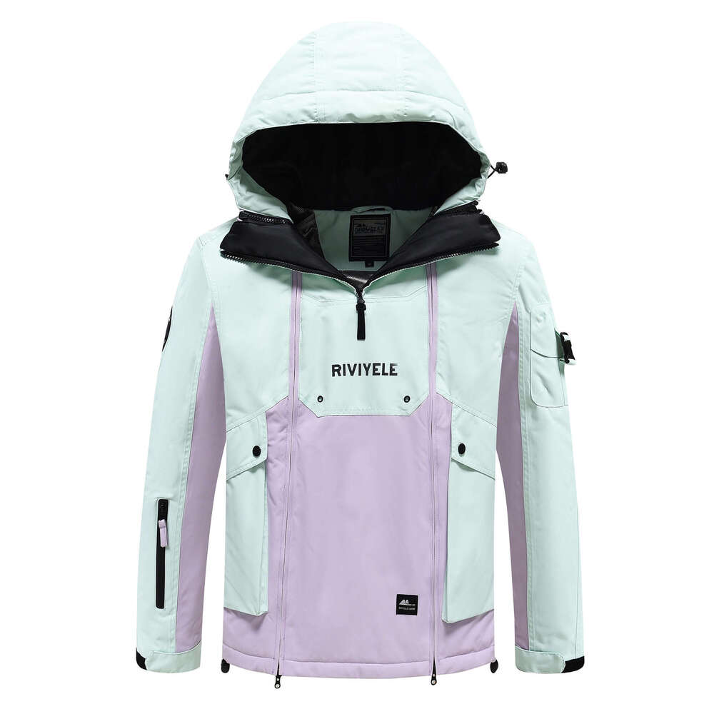 New Outdoor Winter Men's Women's Windproof, Waterproof, Warm Breathable Single And Double Board Plus Cotton Ski Suit