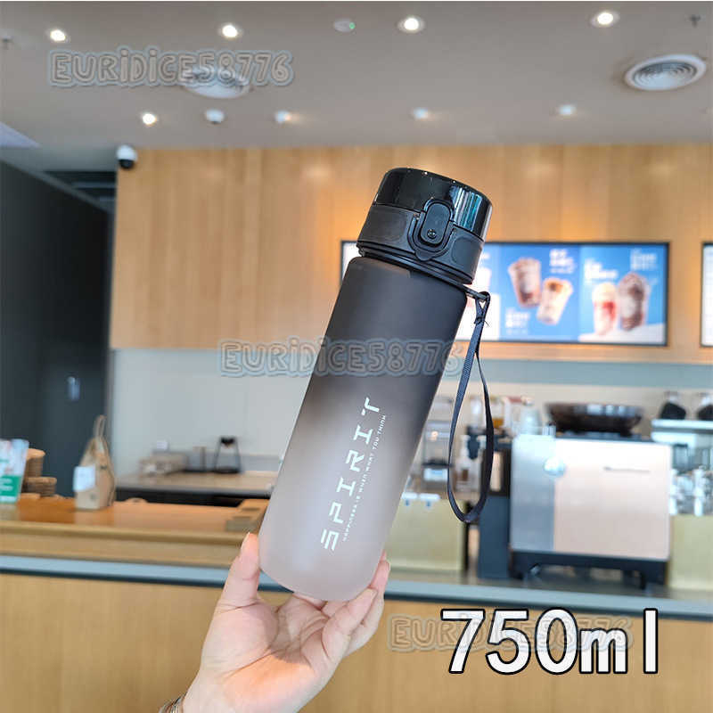 Large Capacity Frosted Gradient Plastic Water Bottle with High Aesthetic Value Outdoor Sports and Fitness Water Bottle Direct Drinking Cup H250911 002