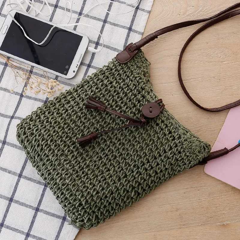Travel Female Shoulder Tote Beach Rattan Bag Hand Woven Straw Bag Bohemian Summer Beach Handbag Wicker Crossbody Bag bolsos W250911