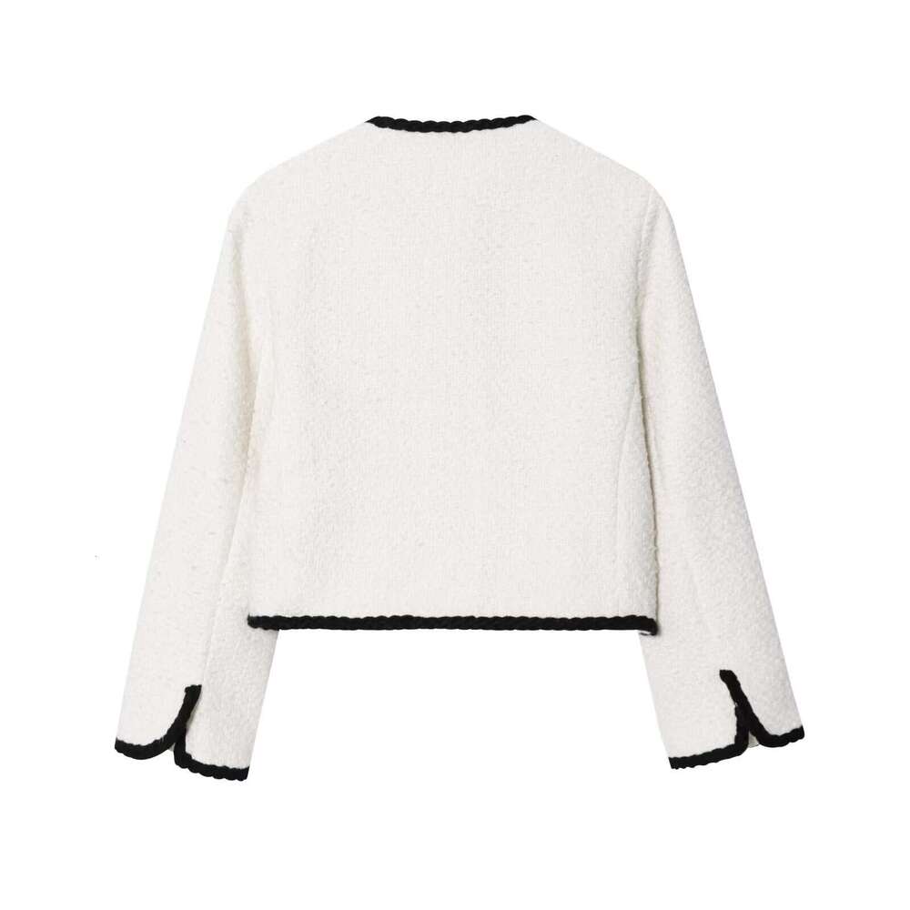 2025 New Fashion Elegant Women's Small Chanel Style Trimmed Fleece Jacket 1293054