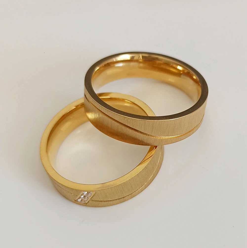 316l Stainless Steel African Jewelry en Lovers Alliance Anniversary Marriage Wedding Rings Couple Sets for Men and Women W250911