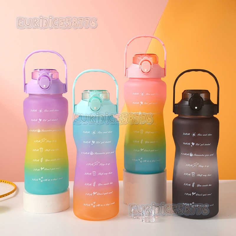 Large Capacity Threepiece Plastic Cup Set Outdoor Portable Sports Water Bottle Plastic Water Cup H250911