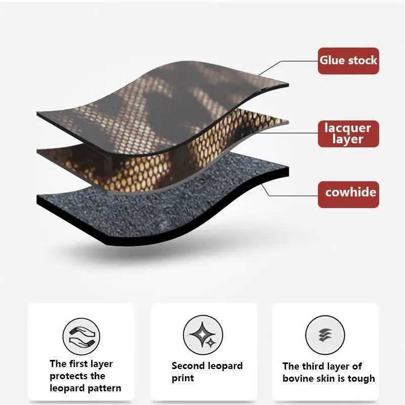 New Womens Handbag 2024 New Leopard Pattern Large Capacity Boston Cowhide Bag Z250911