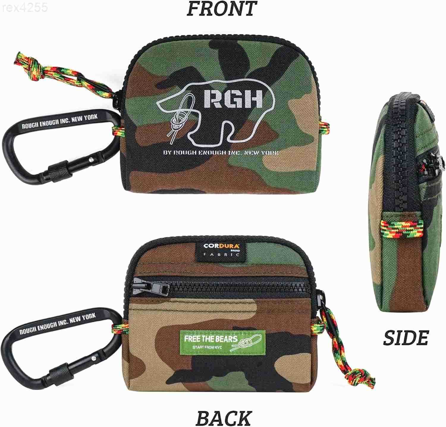 Enough Small Coin Purse Pouch for Men Boys Camo Army Military Cordura Neck Lanyard Wallet with Keychain for Outdoor Travel EDCW250911
