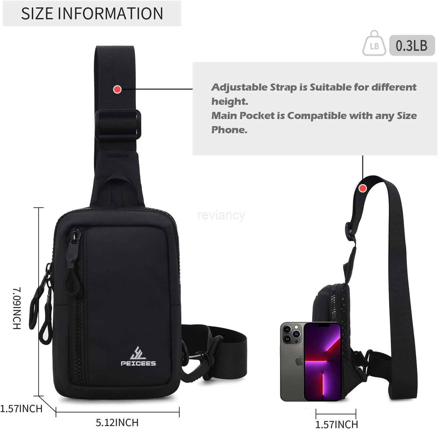 Small Crossbody Bag for Men Women Mini Sling Bag Travel Running Phone Daypack Cross Body Shoulder Bags with KeyholderW250911