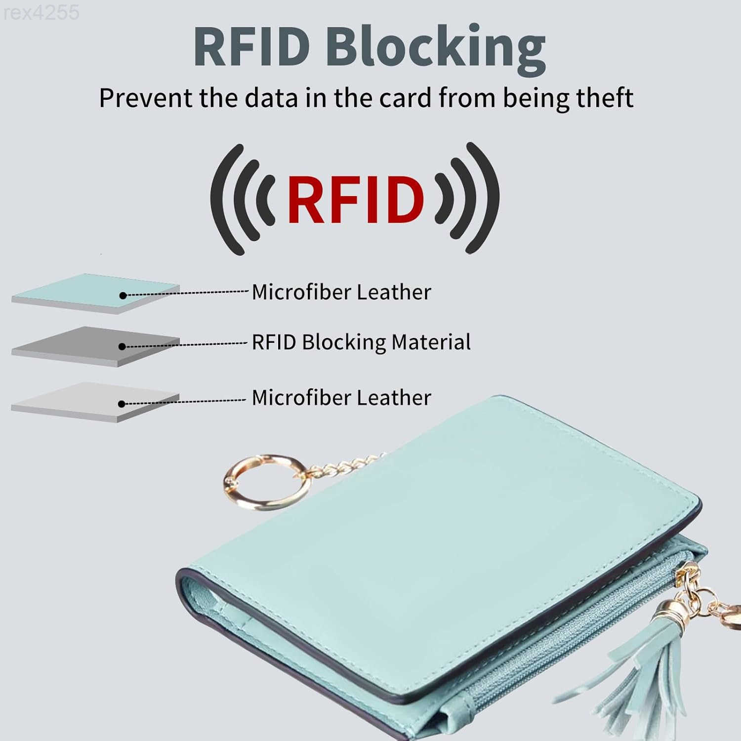 Small Wallet Women RFID Wallet Girls Wallet with ID Window and Zippered Coin Pocket Tassel Cute Wallet Gift for Women Teenager GirlsW250911