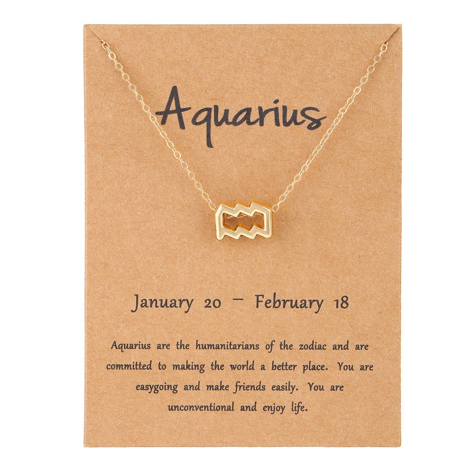 Personalized Creative Twenty Fashion Simple Pendant Necklace Zoc Collarbone Chain With Cardboard