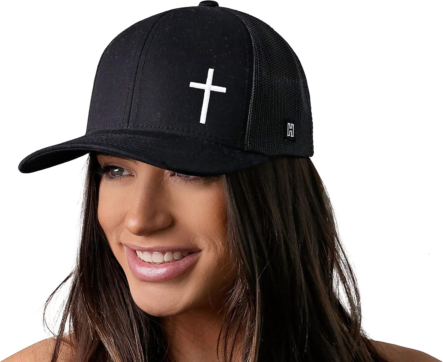 Cross Christian Trucker Jesus, Mesh Outdoor for Men & Women, Adjustable Baseball Cap, Snapback Hat