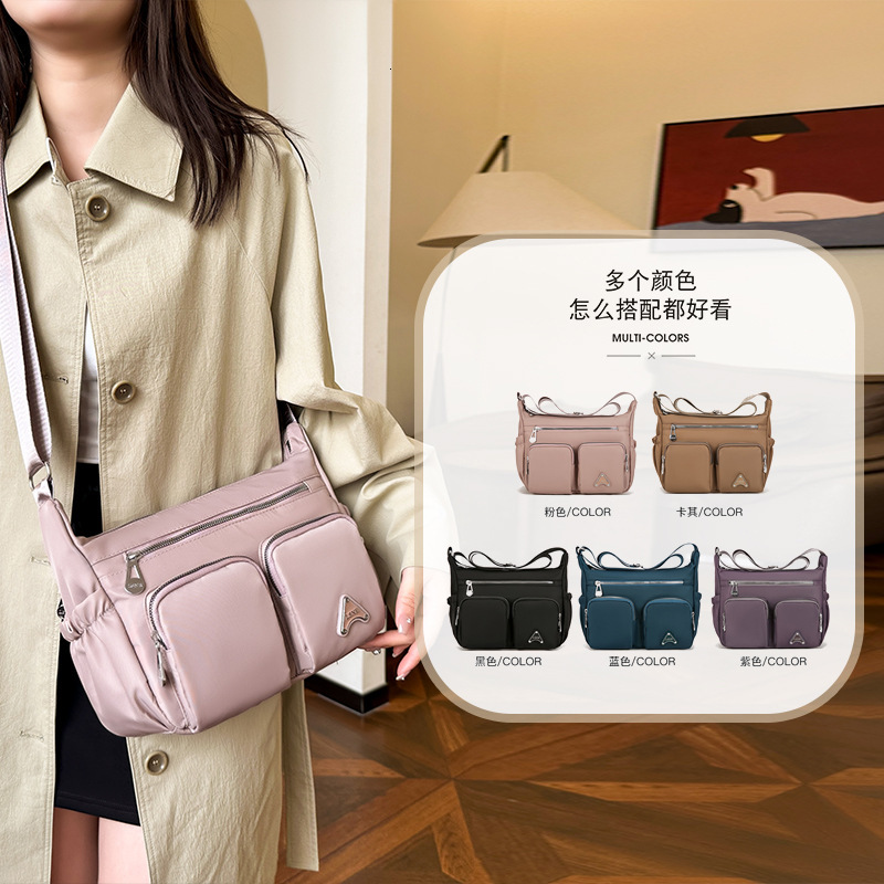 Commuting Large Capacity Crossbody Bag Designer Bag Simple Solid Luxury Free Shipping Bag Versatile Shoulder Bag Multi Pocket Casual Travel Middle Age