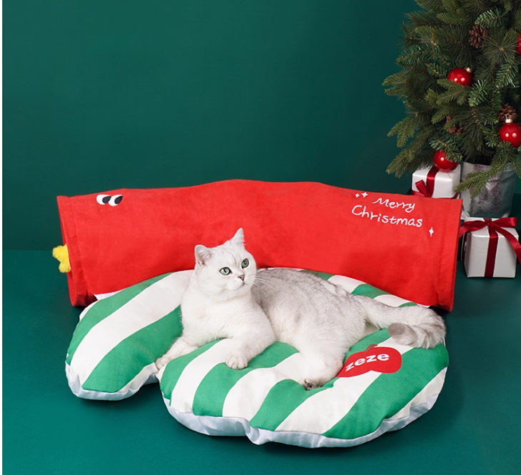 Glove cat tunnel cat bed, warm, detachable and washable shelter, all-season universal dog bed, dog mat, dog bed