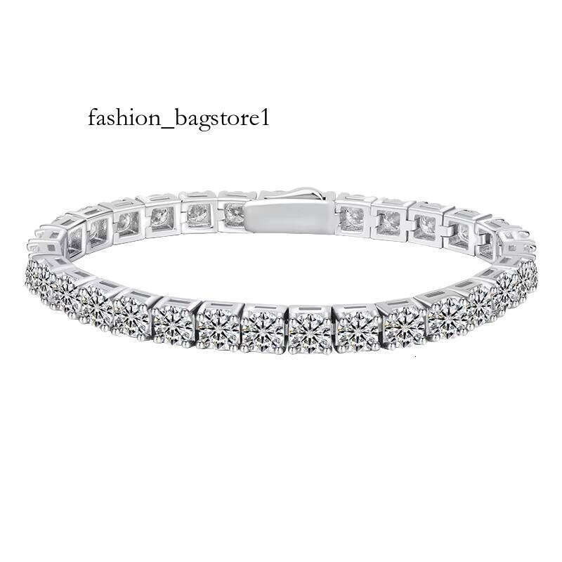 Drop Shipping Sier Plated Gold Moissanite Tennis Bracelet Hand Jewelry Wholesale for Men and Women