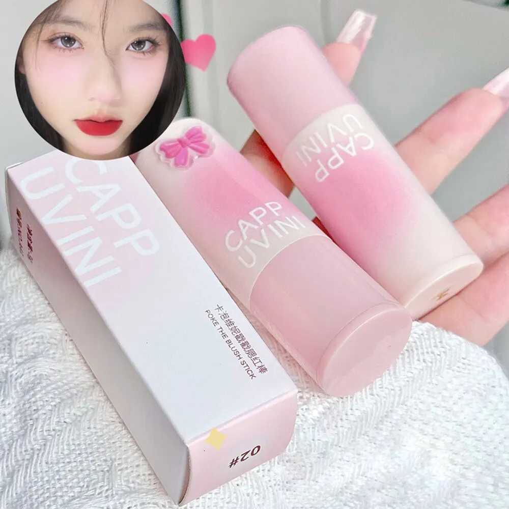 Natural Pink Color Cappuvini Blusher Stick Face Blusher Patting Powder Blusher for Cheeks Cute Korean Style W250911