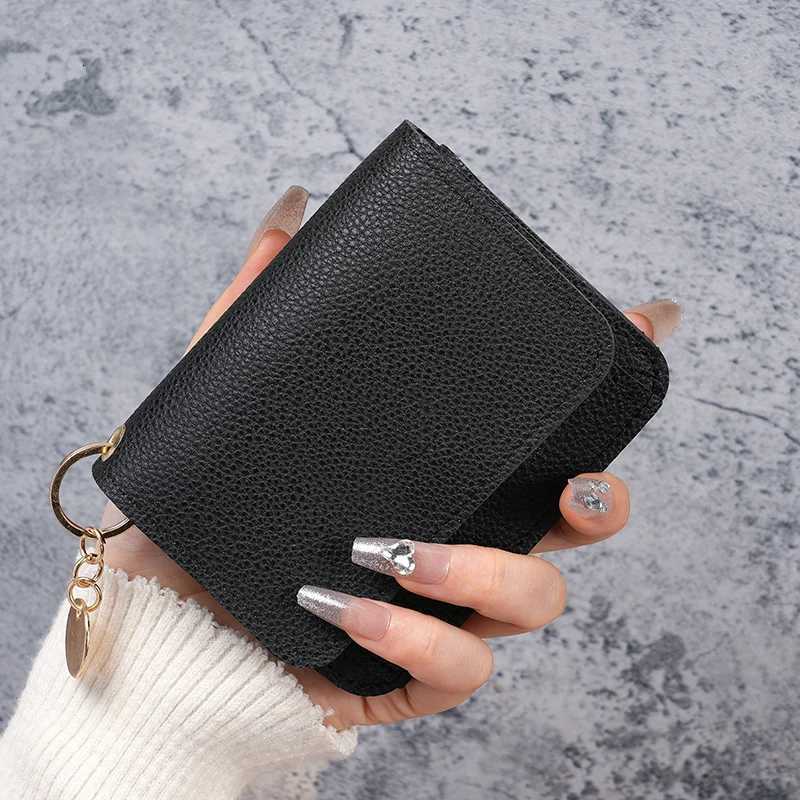 Vintage Solid Color Short Wallet Portable Bifold Coin Purse Womens Credit Card Holder W250911
