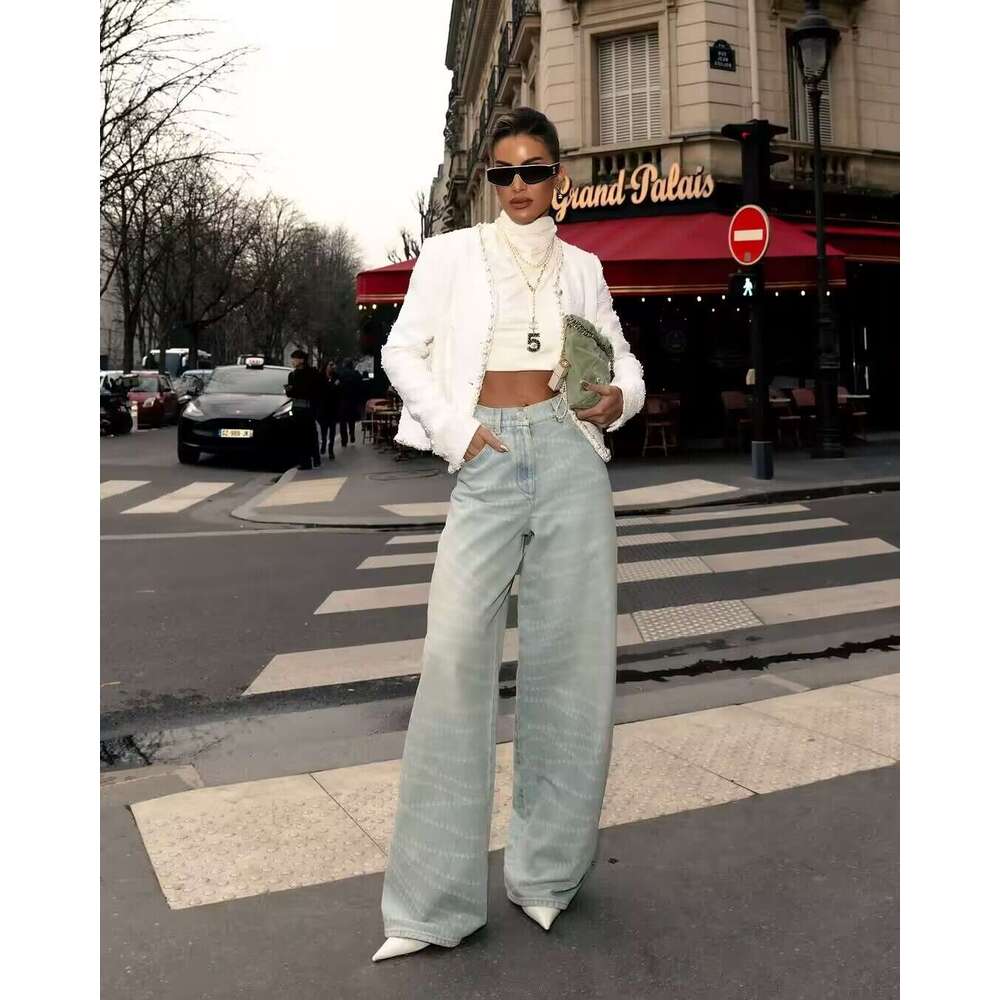 DHEssentials 2025 Fashion Pearl Decorated Little Chanel Style Jacket X5053