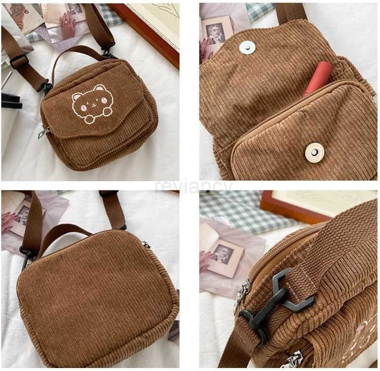 Purse Crossbody Bag and Wallet Corduroy PurseW250911