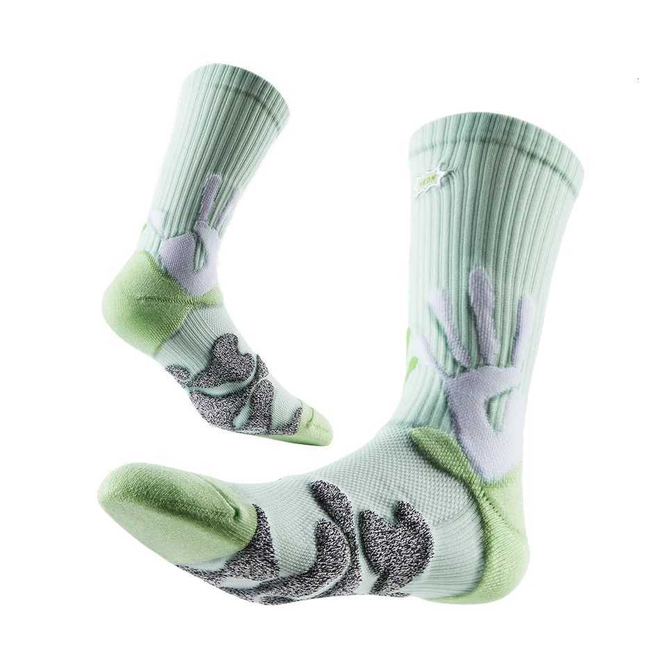Athletic Crew Socks with Thicker Padding Elastic Sport Basketball Socks for Outdoor Activities AntiSlip Comfy Socks D250911