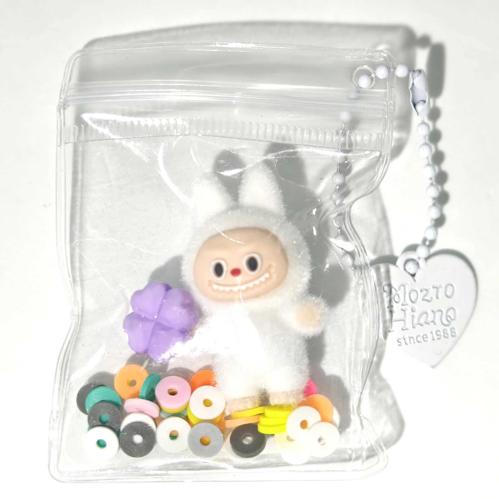 Transparent Bag Pendant Creative Design Cool Plush Cartoon Rabbit Lucky Keychain S250911hhgr