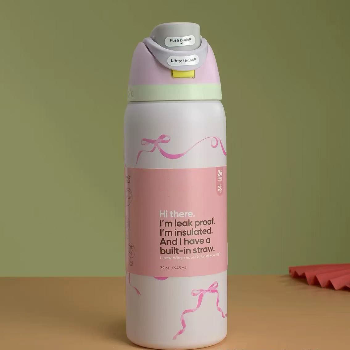 2024 Colorful Insulated Water Bottle with 316 Stainless Steel - OWALA Space Pot Outdoor Vacuum Thermos Drinkware, Reusable Travel Mug, GG1028 dh362813