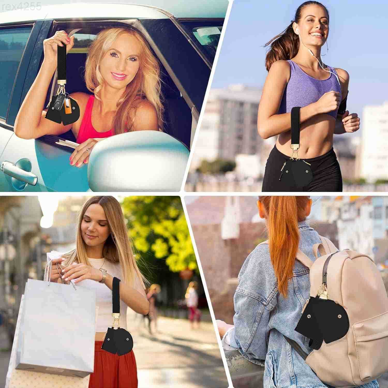 Keychain Wallet Detachable Dual Pouch Wristlet Wallets for Women Men Portable Mini Zip Around Small Wallet Coin PurseW250911