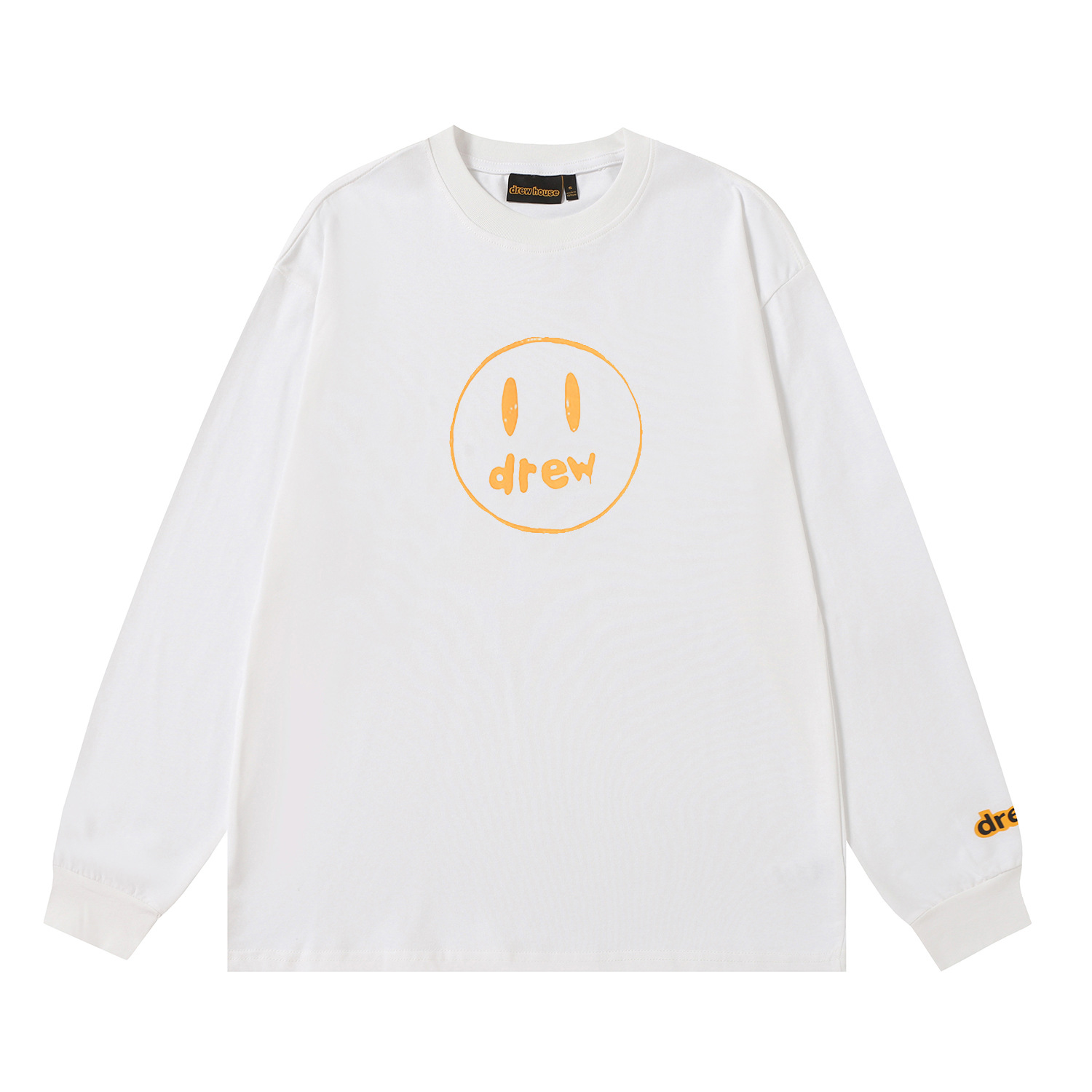 Drew House New Classic smiley drew letters T Shirt Men's and Women's Long Sleeve Tshirt Designer Luxury