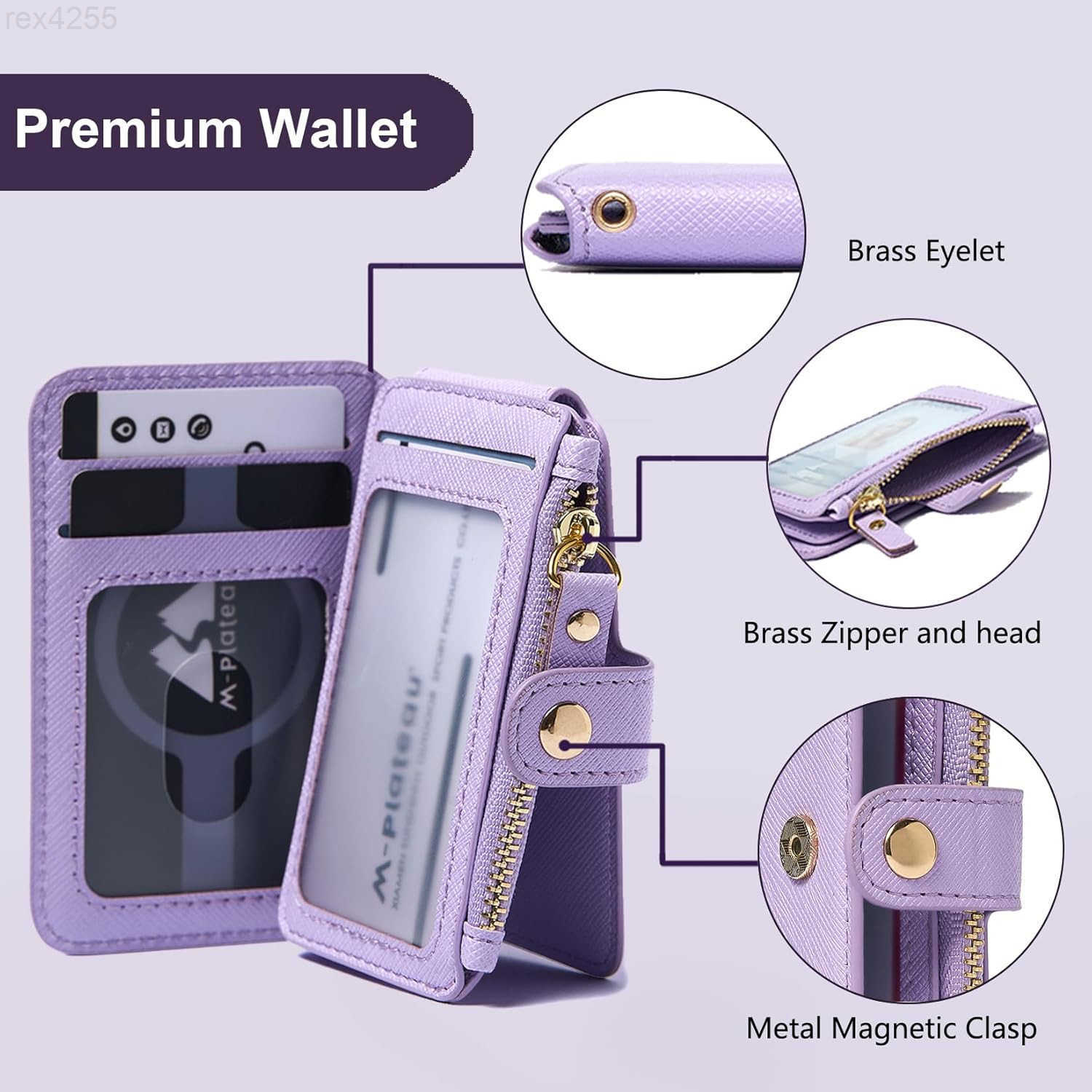 Wristlet Keychain Wallet Key ring Bracelet with Wrist Wallet for Women with Key Holder Gift Box LavenderW250911