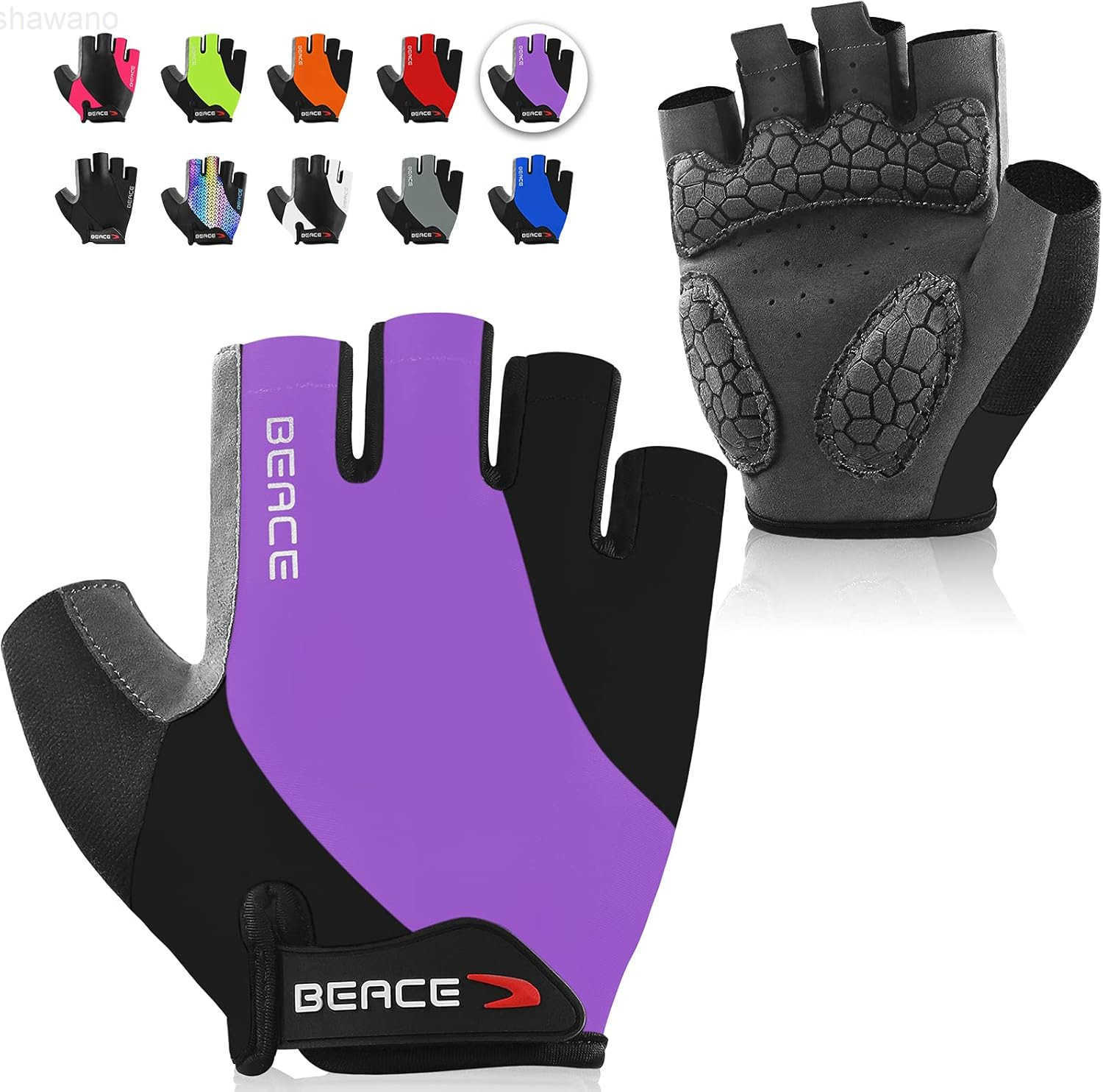 Gloves for Cycling Bike Biking Half Finger Road Bicycle for Men and Women5MM Breathable AntiSlip ShockAbsorbing Pad Gym Motorcycle Light Weight Mounta