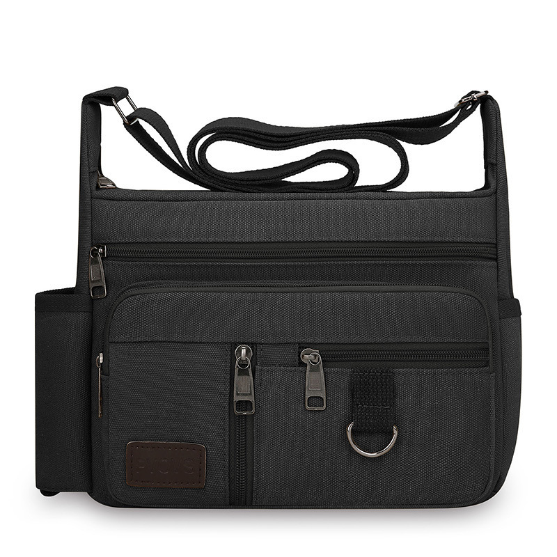 Large Capacity Luxury Bag Men S Canvas Free Shipping Bag Cross Border New Simple Casual Shoulder Designer Bag Bag Water Bottle Storage Commuting Trave