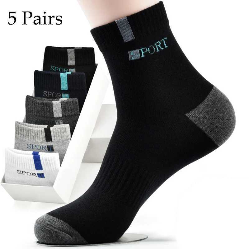 5 Pairs High Quality Bamboo Fiber Breathable Deodorant Business Men Tube Socks For Autumn And Spring Summer Plus Size EUR 3847 D250911