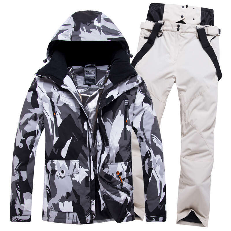 Men's Ski Waterproof Breathable, Snowboard And Double Board Suits, Winter Warm Skiing Equipment