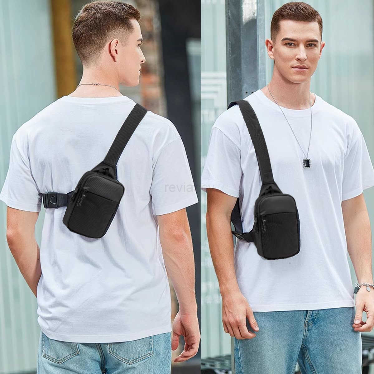 Mini Sling Bag for Men CrossbodySmall Chest Bag Casual Trendy Waterproof Lightweight Phone Crossover DaypackW250911