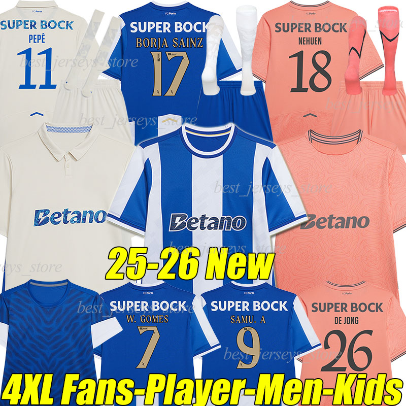 4XL 2025/26 PoRtO SAMU.A 3rd soccer jerseys BORJA SAINZ W.GOMES PEPE FROHOLDT NEHUEN VARELA GABRI VEIGA EUSTAQUIO ROSARIO M.GRUJIC men kids kit set socks football shirts