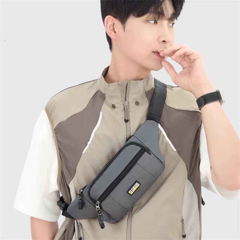 Unisex Casual Waist Pack WaterResistant Oxford Crossbody Bag Neutral Style Chest Pack for CyclingRunningTravel Z250911
