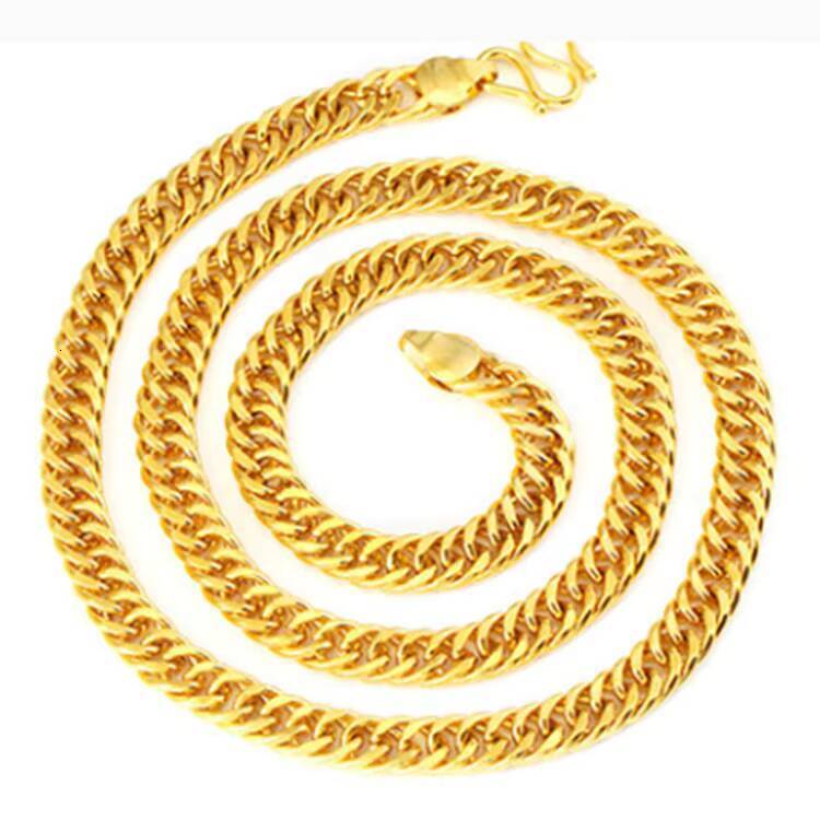 Sgarit Pure Gold Jewellery Wholesale Yellow Solid Gold Jewelry ManufaMoissaniteurer 345g 20nch Pure 24k Gold Chain Necklace Jewelry Man