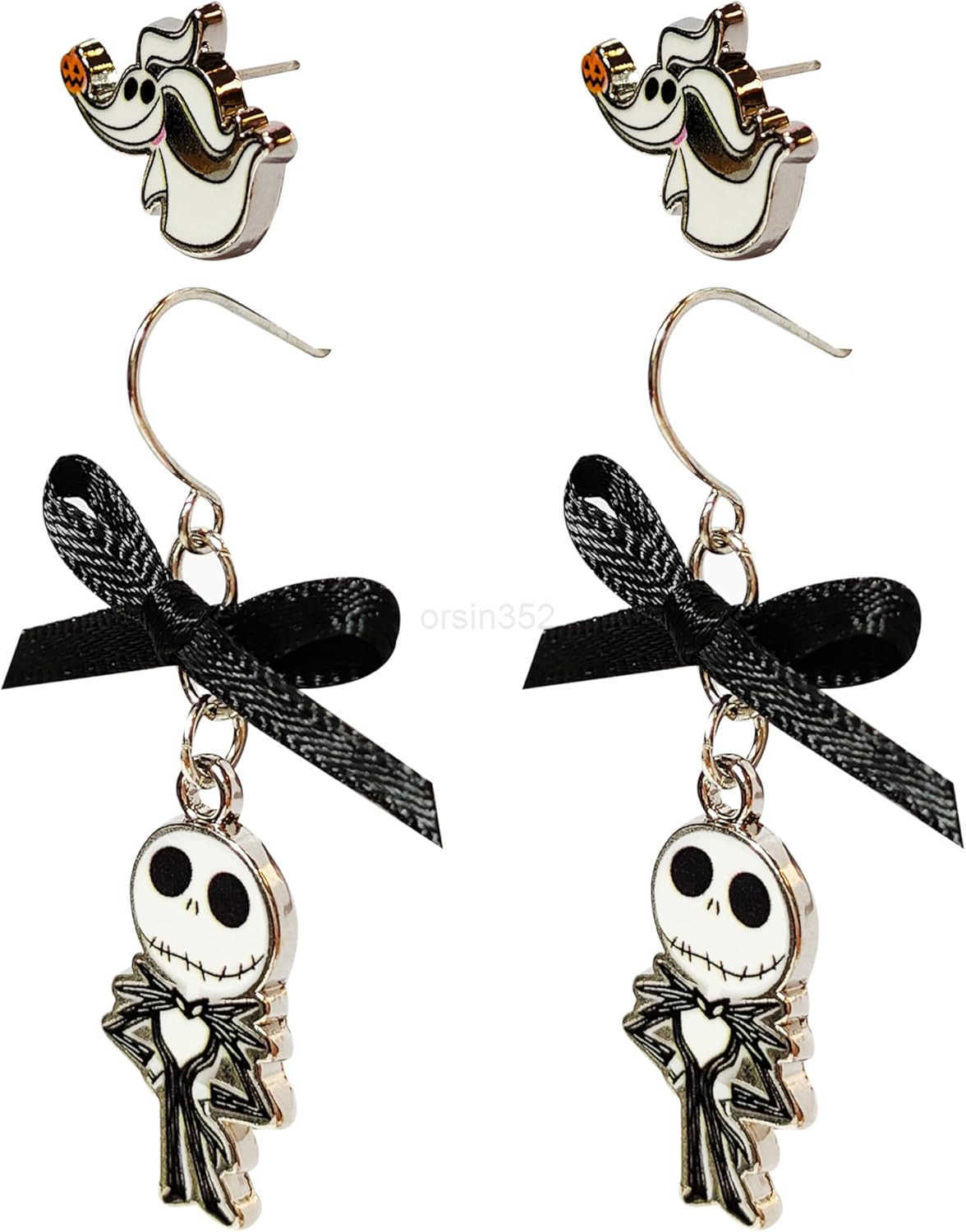 The Nightmare Before Christmas Jewelry Hypoallergenic Earrings for Girls Stud Earrings Fishhook Earring Sets with Charms One Size Fits All Gifts Age 4