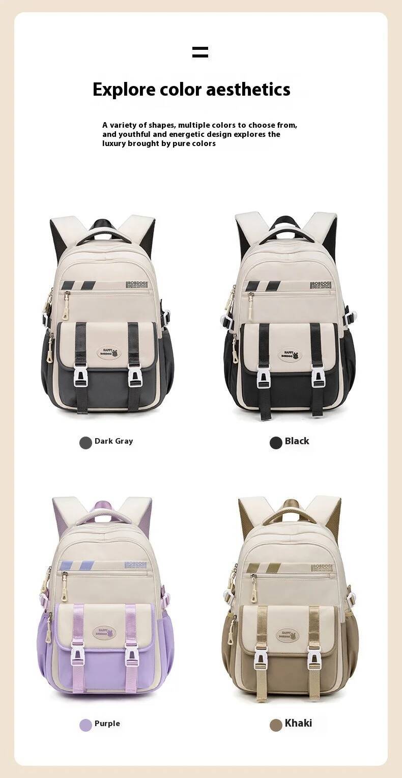 New Bag with Appearance Level Junior High Large Capacity Primary School Backpack Ins Wind high-quality