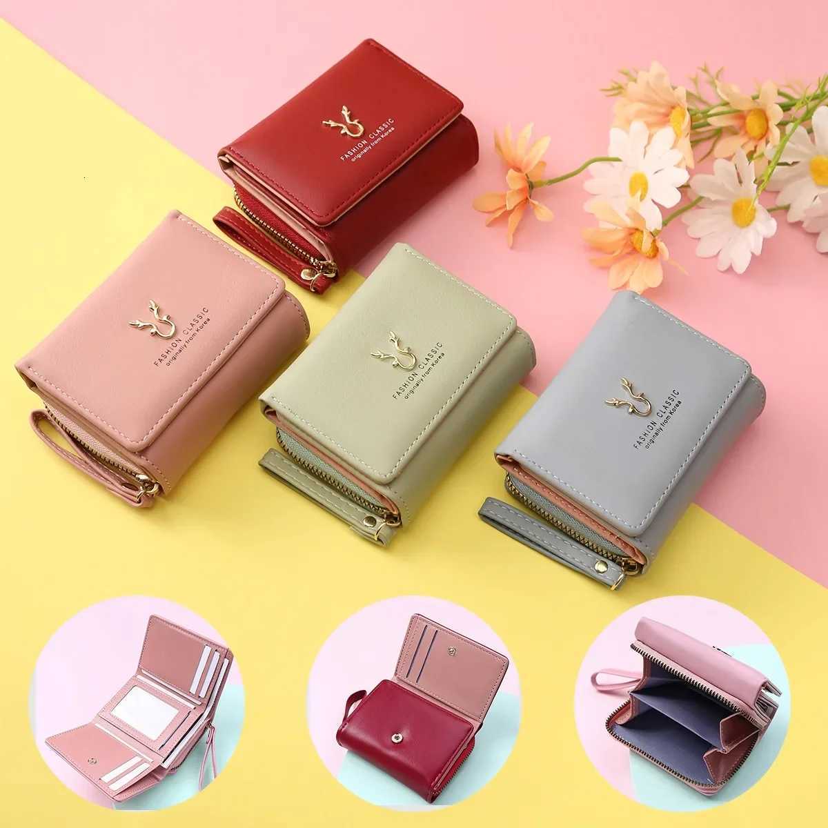 Classic Fashion Three Fold Wallet Coin Card Storage Womens Casual Student Small and Large Capacity W250911
