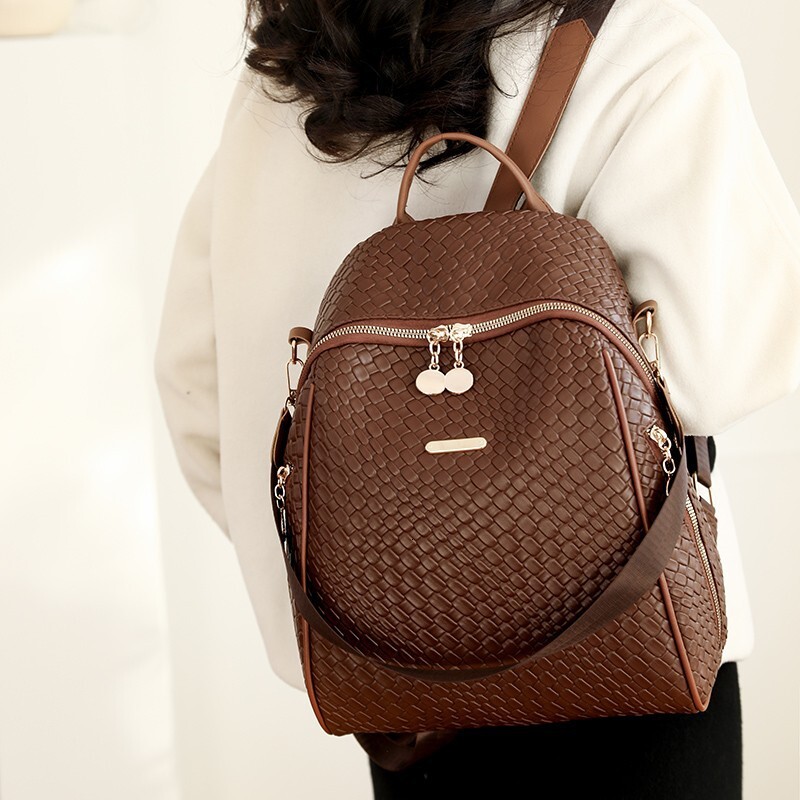 TB BHULAMTE Designer Bag Fashion Leather Backpack 2025 New Luxury Bag Simple Large Capacity Versatile School Bag Women's Travel Backpack Cross-bo