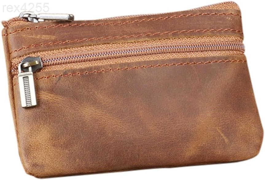 Coin Purse for MenCoin Pouch for MenGenuine Leather Mens Tray Purses Coin Purse Cash Change Wallet Key Holder Money Pouch brownW250911