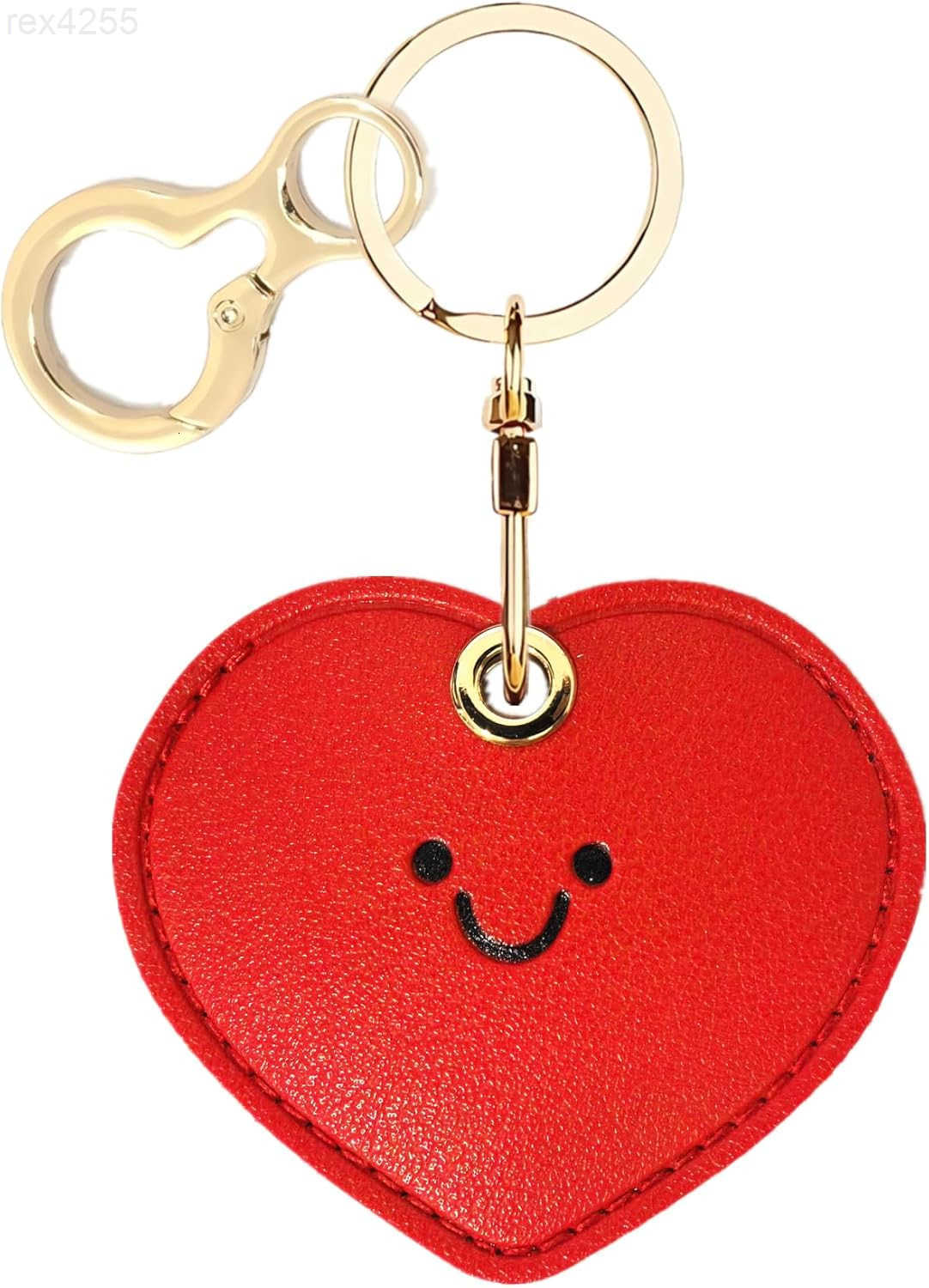Leather Airtag Keychain Case HolderCute Protective Tag Cover with Key RingAntiScratch Hidden Finder GPS Tracker Case for Wallet KeysBagPetsBackpackHea