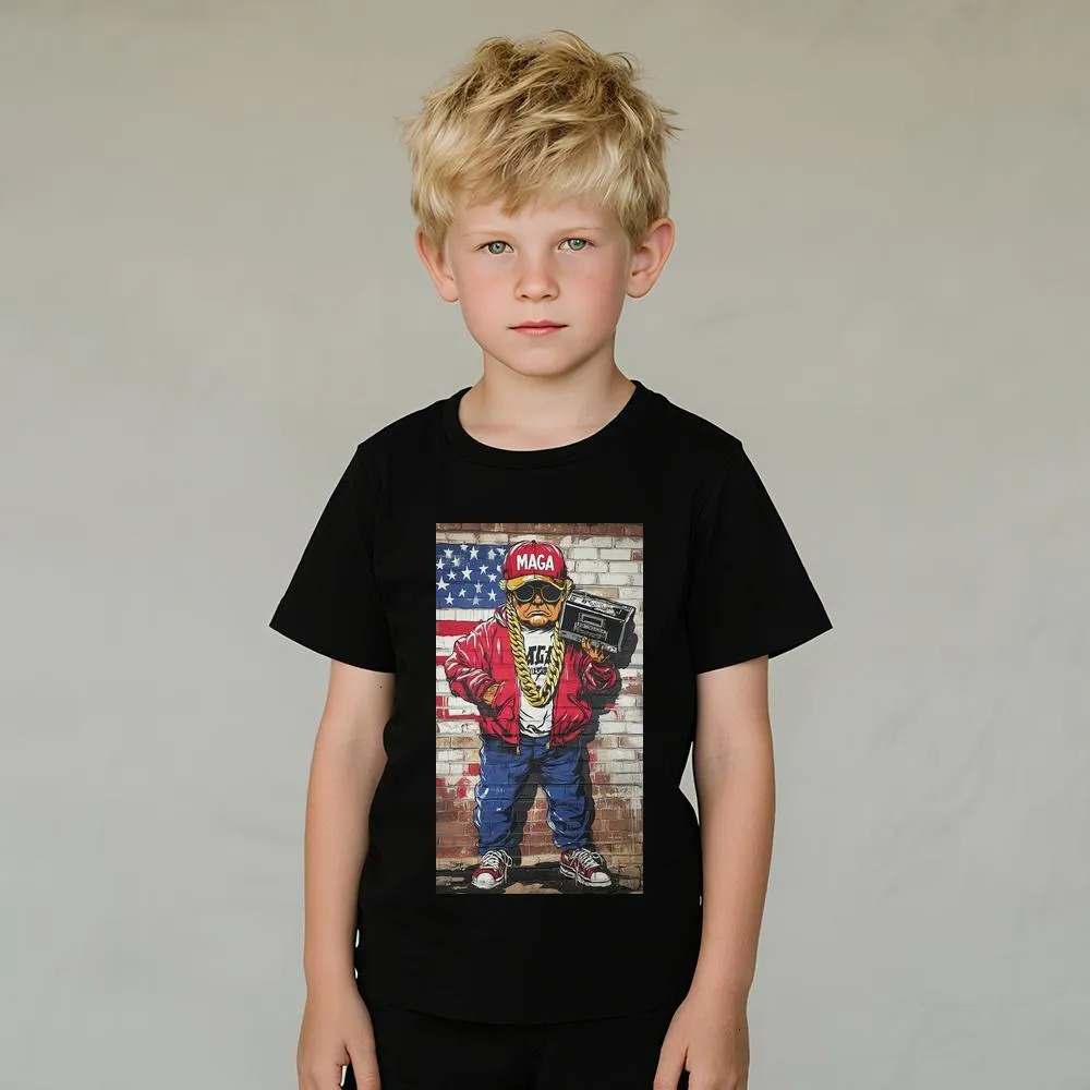 Ddmywed 2025 New Explosive Boys and Girls Children's Fashion Versatile Casual Neutral Style Summer Cotton Trendy T-shirt
