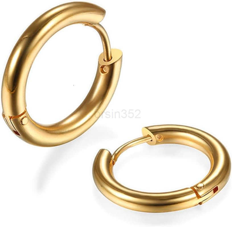 316L Surgical Stainless Steel Huggie Hoop Earrings 6mm 8mm 10mm 11mm 12mm 14mm Hypoallergenic Earrings Hoop Cartilage Helix Lobes Hinged Sleeper Earri