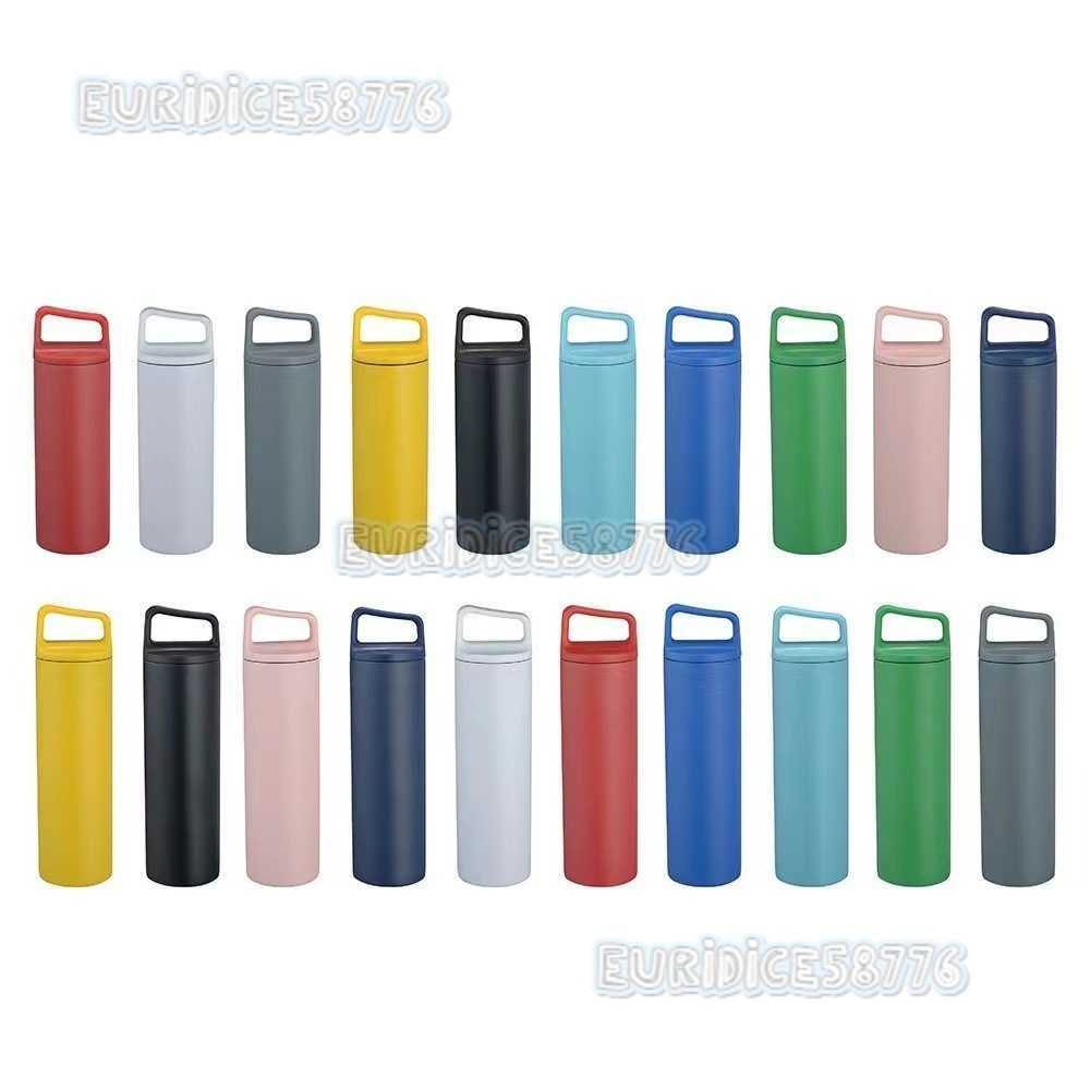 304 Stainless Steel Handle Insulated Outdoor Portable Straight Cup American Wide Mouth Sports Water Bottle H250911