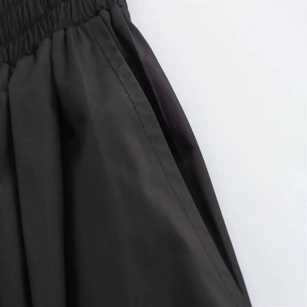 Mooyufon 2025 Women's temperament versatile loose and casual solid color high waisted medium length A-line skirt dongdumaoyi