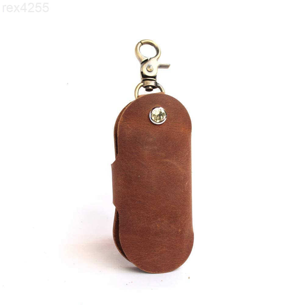 Version of Simple Multifunctional Leather Key Organizer Door Key Car Key Case Handcrafted Key Holder with KeyringW250911