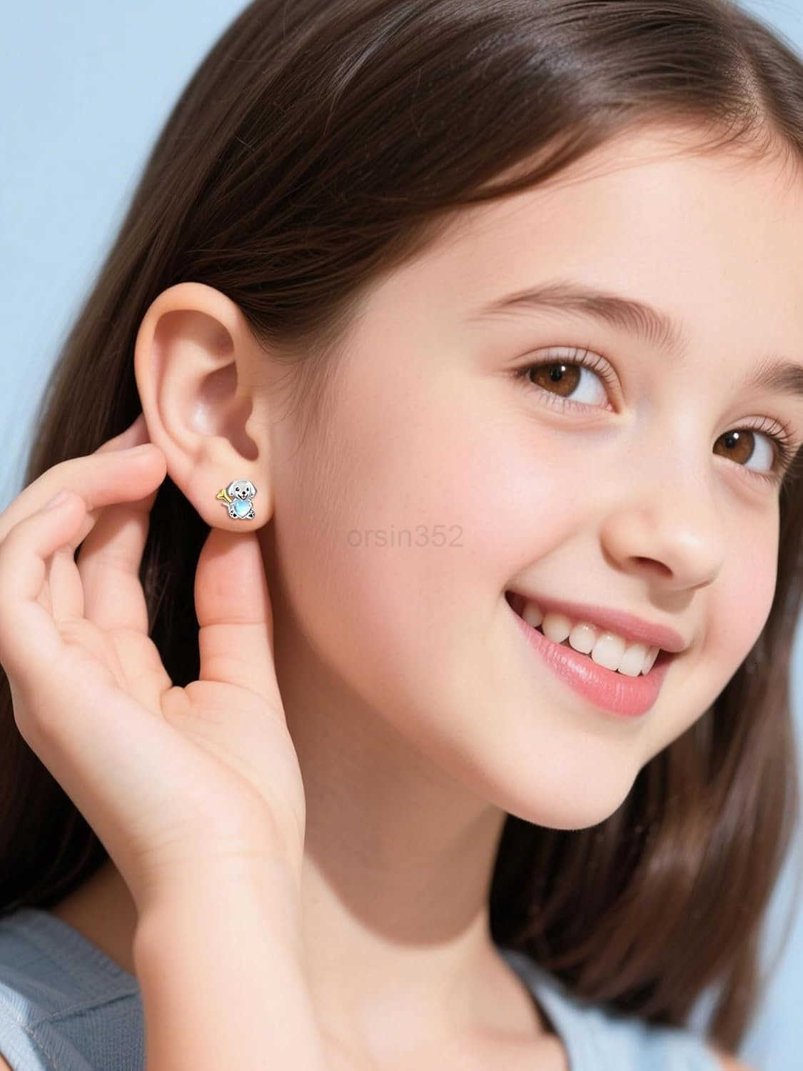 Dreamboat Cute Animal Stud Earrings for Women 925 Sterling Silver Hypoallergenic Moonstone Jewelry Gifts for Sensitive EarsW250911