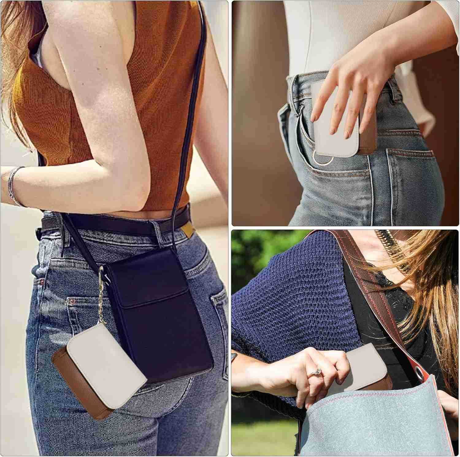 Small RFID Wallet for WomenSlim Wallet with Keychain TriFold Credit Card Holder Wallet with Zipper Coin Pocket and ID Window Mini Wallet for Travel or