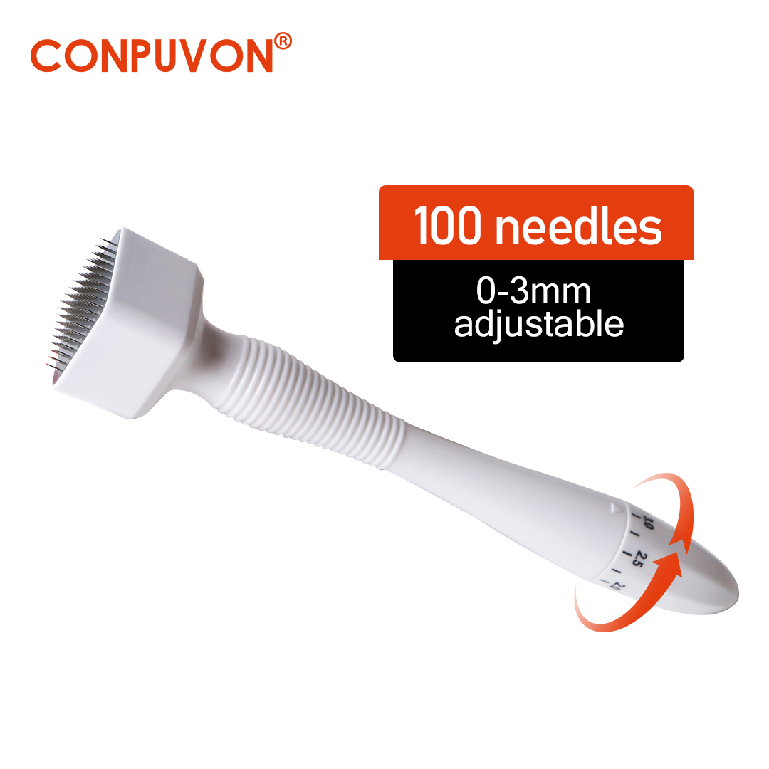 Adjustable Needle Length CONPUVON Microneedling Derma Stamp Home Skin Care Tool for Collagen Stimulation beard