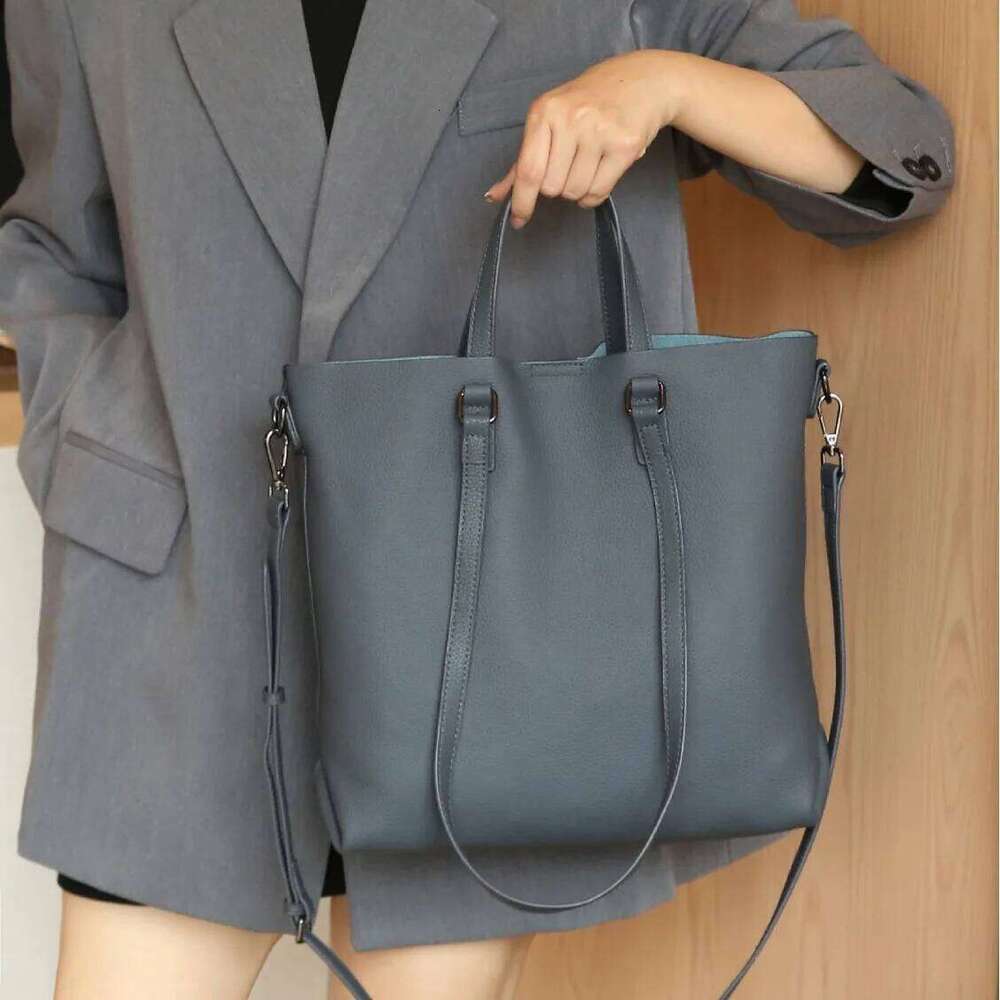 Layer Cowhide Shoulder Women Large Capacity Crossbody Tote Mommy Simple Shopping Designer Bag